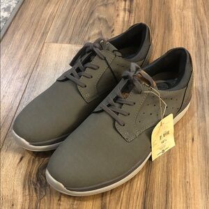 Mens Earth Spirit Wyatt Grey Casual Lace Up Shoes Gelron Cushion Size 10.5 M